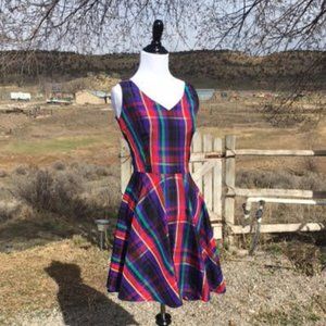 Vintage plaid skater dress